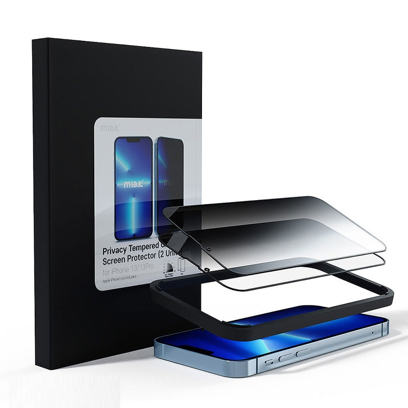 miak のぞき見防止強化ガラスフィルム for iPhone 13シリーズ - 【公式